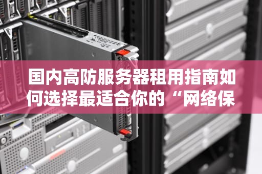 国内高防服务器租用指南如何选择最适合你的“网络保镖”？