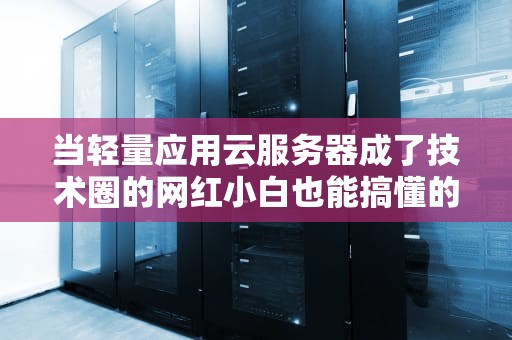 当轻量应用云服务器成了技术圈的网红小白也能搞懂的云端蜗居指南