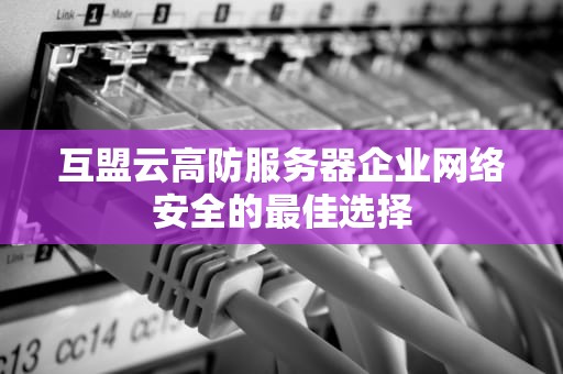 互盟云高防服务器企业网络安全的最佳选择