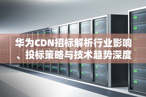 华为CDN招标解析行业影响、投标策略与技术趋势深度解读