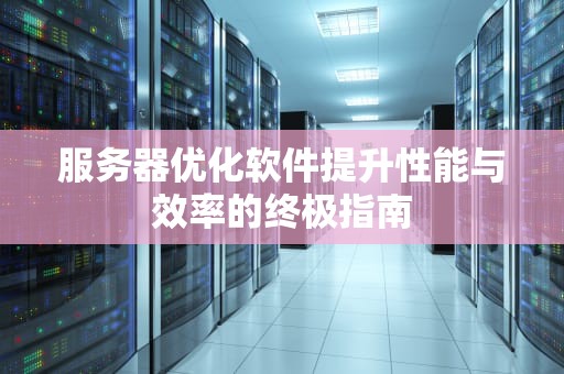 服务器优化软件提升性能与效率的终极指南