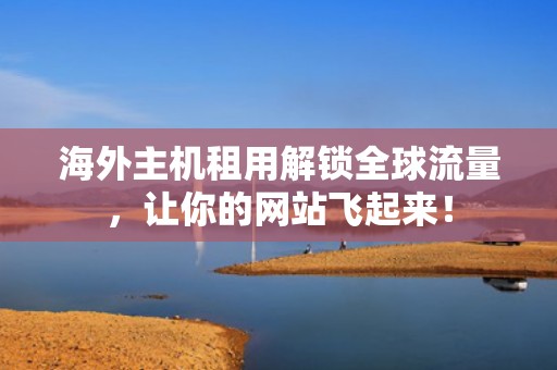 海外主机租用解锁全球流量，让你的网站飞起来！