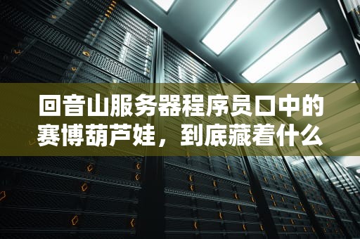 回音山服务器程序员口中的赛博葫芦娃，到底藏着什么黑科技？