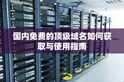国内免费的顶级域名如何获取与使用指南