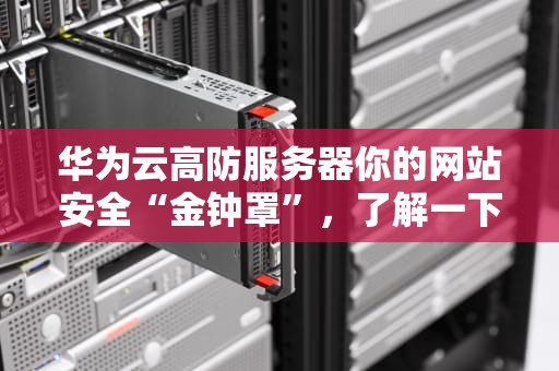 华为云高防服务器你的网站安全“金钟罩”，了解一下？