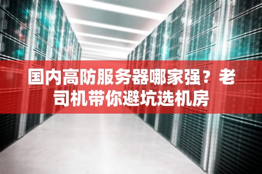 国内高防服务器哪家强？老司机带你避坑选机房