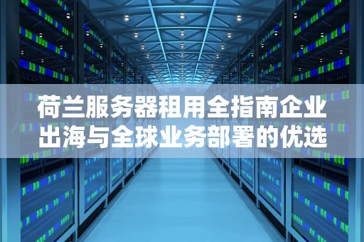 荷兰服务器租用全指南企业出海与全球业务部署的优选方案
