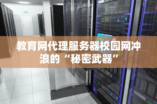 教育网代理服务器校园网冲浪的“秘密武器”