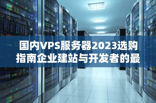 国内VPS服务器2023选购指南企业建站与开发者的最优选择