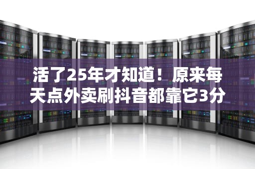 活了25年才知道！原来每天点外卖刷抖音都靠它3分钟看懂服务器是干嘛用的