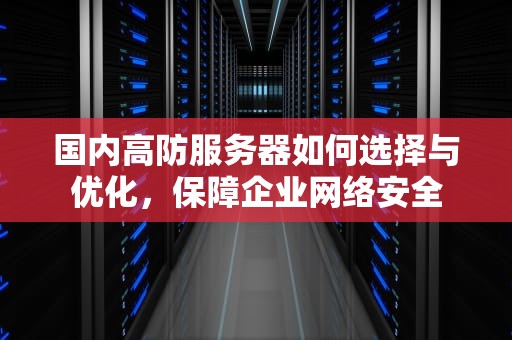 国内高防服务器如何选择与优化，保障企业网络安全