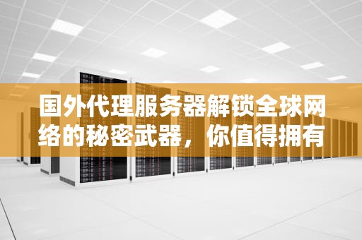国外代理服务器解锁全球网络的秘密武器，你值得拥有！