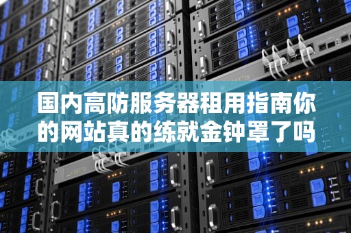 国内高防服务器租用指南你的网站真的练就金钟罩了吗？（附避坑秘籍）