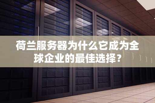 荷兰服务器为什么它成为全球企业的最佳选择？