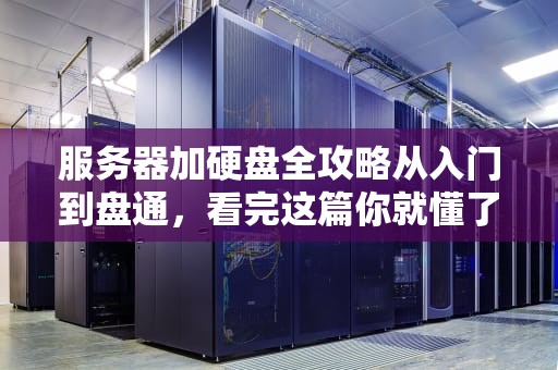 服务器加硬盘全攻略从入门到盘通，看完这篇你就懂了！