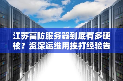 江苏高防服务器到底有多硬核？资深运维用挨打经验告诉你真相