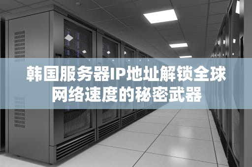 韩国服务器IP地址解锁全球网络速度的秘密武器
