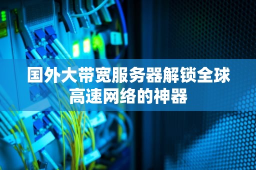 国外大带宽服务器解锁全球高速网络的神器