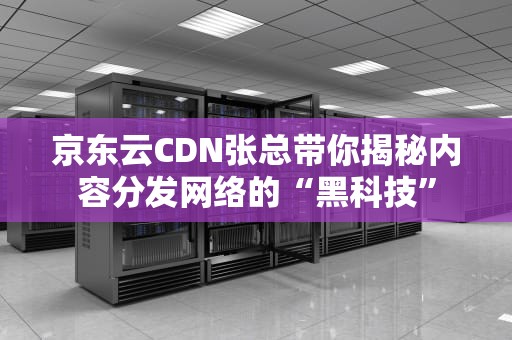 京东云CDN张总带你揭秘内容分发网络的“黑科技”
