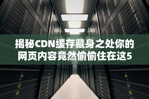 揭秘CDN缓存藏身之处你的网页内容竟然偷偷住在这5个秘密基地？