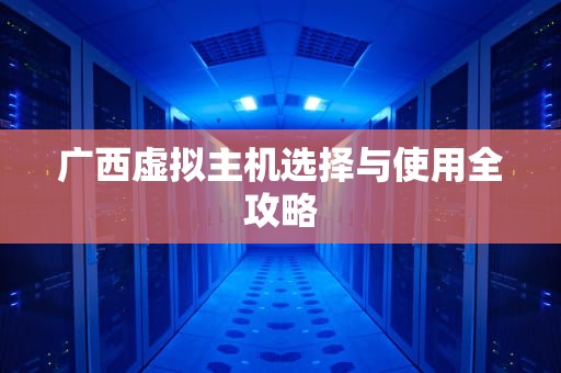 广西虚拟主机选择与使用全攻略