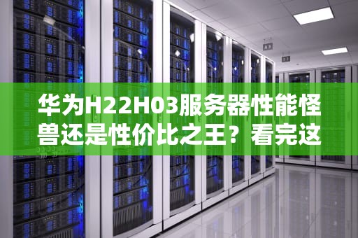 华为H22H03服务器性能怪兽还是性价比之王？看完这篇你就懂了！