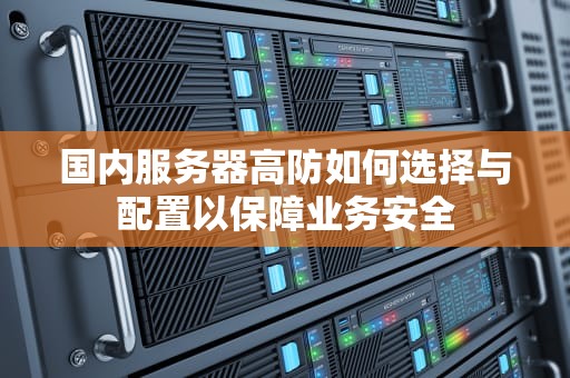 国内服务器高防如何选择与配置以保障业务安全