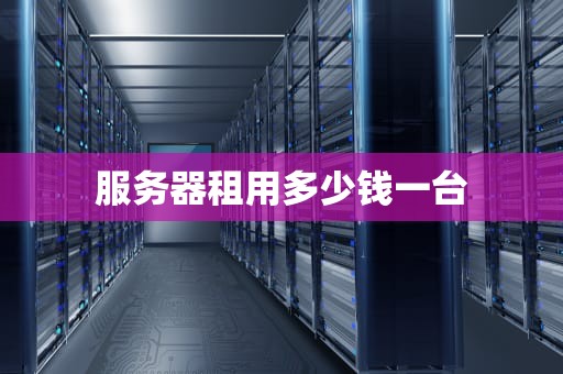 服务器租用多少钱一台