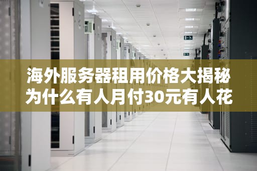 海外服务器租用价格大揭秘为什么有人月付30元有人花3万？老司机带你算笔明白账