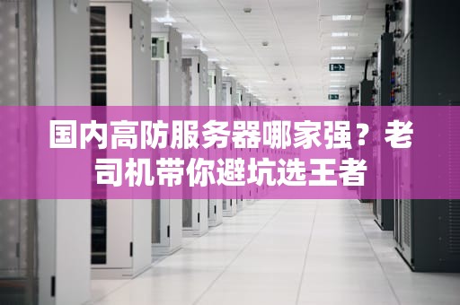 国内高防服务器哪家强？老司机带你避坑选王者