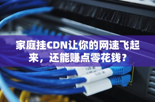 家庭挂CDN让你的网速飞起来，还能赚点零花钱？