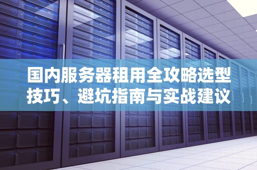 国内服务器租用全攻略选型技巧、避坑指南与实战建议（2023最新版）