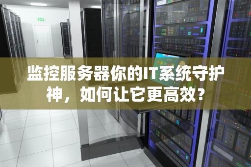 监控服务器你的IT系统守护神，如何让它更高效？