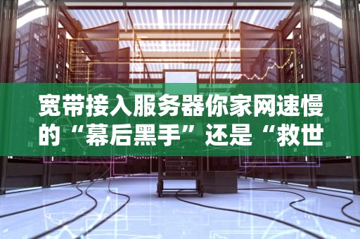 宽带接入服务器你家网速慢的“幕后黑手”还是“救世主”？