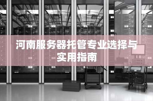 河南服务器托管专业选择与实用指南