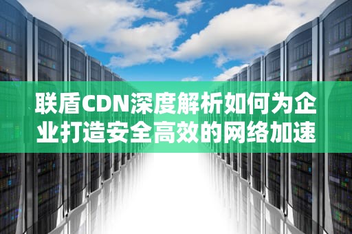 联盾CDN深度解析如何为企业打造安全高效的网络加速方案？
