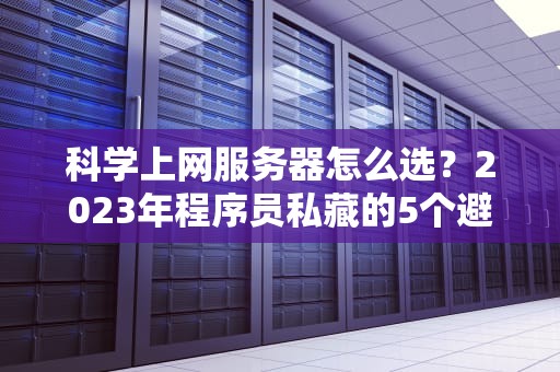 科学上网服务器怎么选？2023年程序员私藏的5个避坑指南