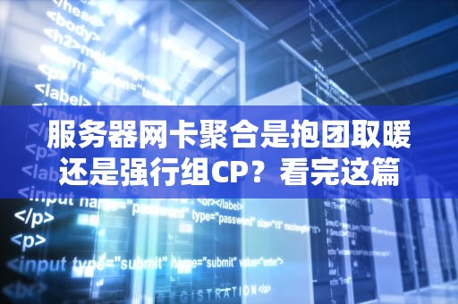 服务器网卡聚合是抱团取暖还是强行组CP？看完这篇你就敢和运维小哥对线了！