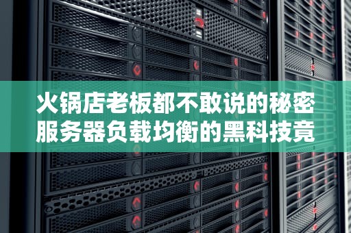 火锅店老板都不敢说的秘密服务器负载均衡的黑科技竟然能让网站扛住双11？