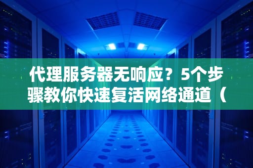 代理服务器无响应？5个步骤教你快速复活网络通道（附急救表情包）