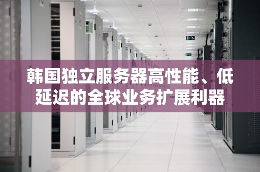 韩国独立服务器高性能、低延迟的全球业务扩展利器