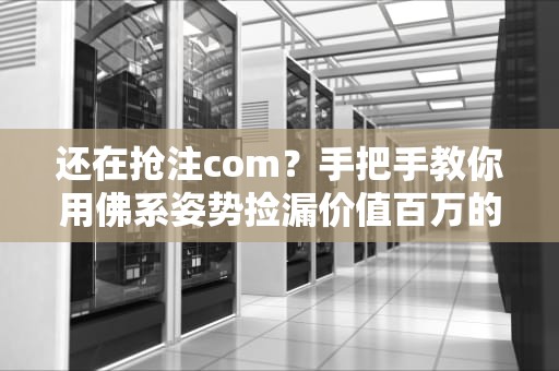 还在抢注com？手把手教你用佛系姿势捡漏价值百万的xxx域名