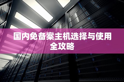 国内免备案主机选择与使用全攻略