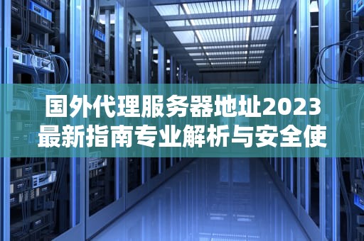 国外代理服务器地址2023最新指南专业解析与安全使用技巧