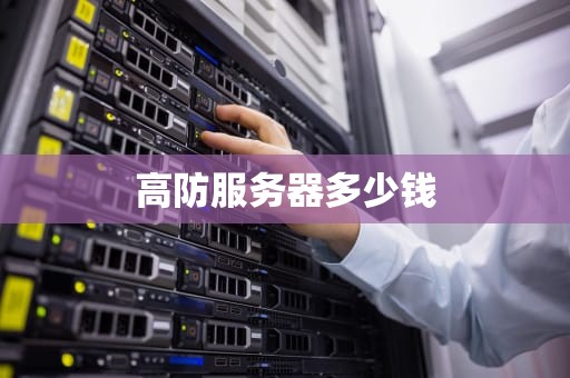 高防服务器多少钱