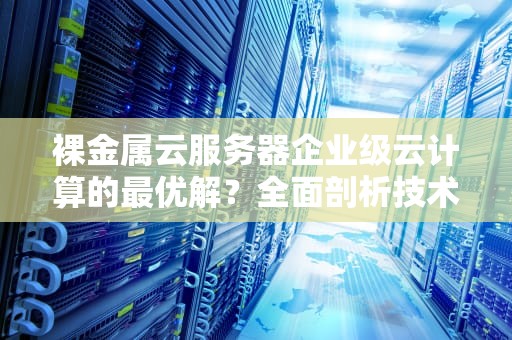 裸金属云服务器企业级云计算的最优解？全面剖析技术特性与实战指南