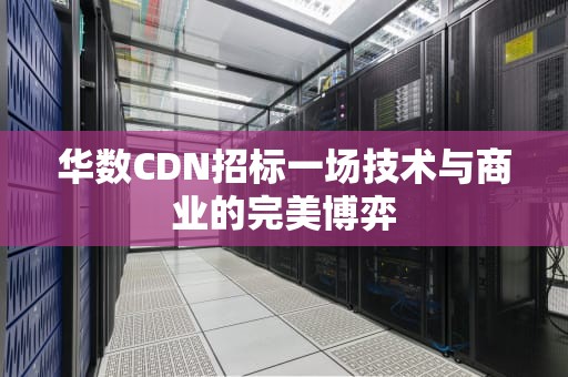 华数CDN招标一场技术与商业的完美博弈