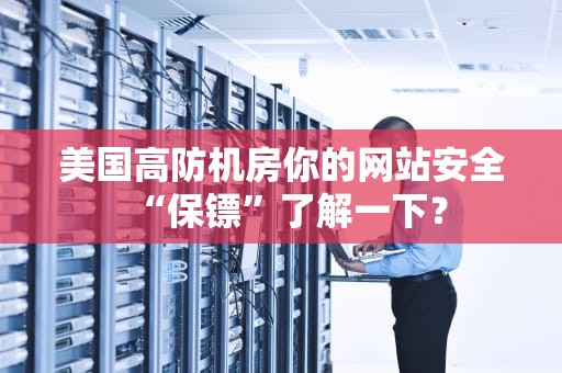 美国高防机房你的网站安全“保镖”了解一下？