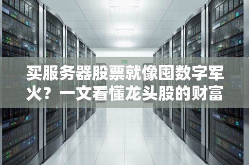 买服务器股票就像囤数字军火？一文看懂龙头股的财富密码