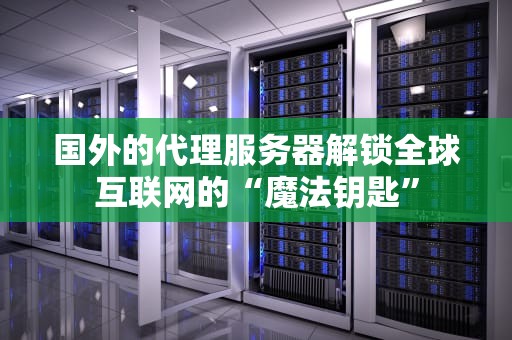 国外的代理服务器解锁全球互联网的“魔法钥匙”
